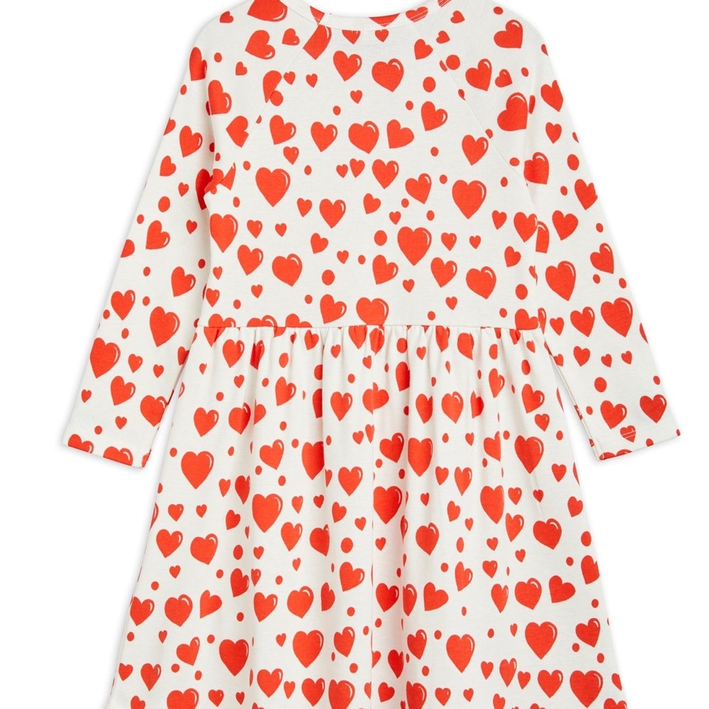 Mini Rodini Red Heart Pattern Dress - Picture 2 of 6